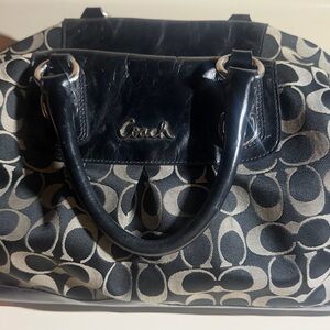 Coach Black and Gray Satchel Bag